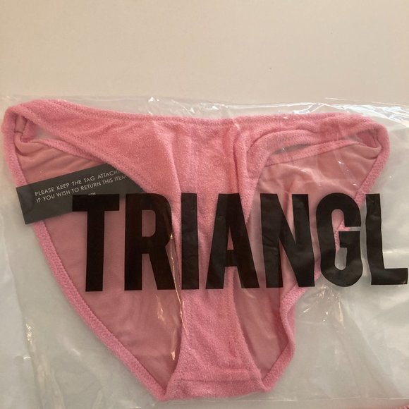Triangl Mica Pink Terry Floss bikini top and bottom with bag Brand New Unopened - Picture 5 of 6